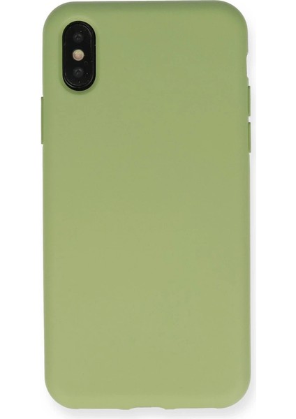 Iphone Xs Max Kılıf Nano Içi Kadife Silikon - Yeşil