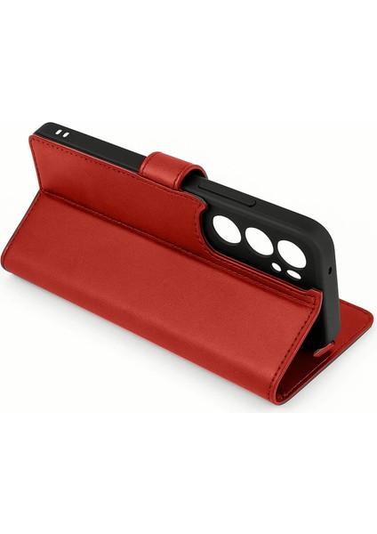 Samsung Galaxy S25 Edge Trend S Plus Kapaklı Kılıf - Kırmızı indirimleri