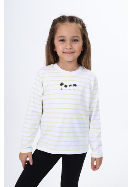 Kız Çocuk Çizgili Tişört fiyatları