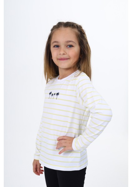 Kız Çocuk Çizgili Tişört indirimleri