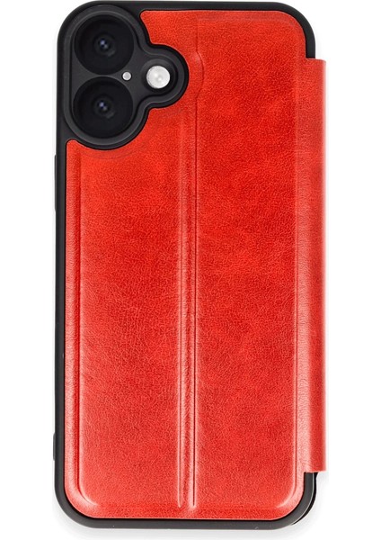 Iphone 16 Kılıf Flip Cover - Kırmızı