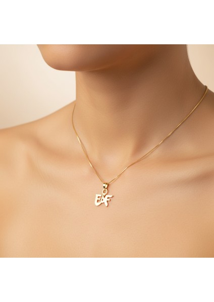 8 Ayar Altın Kolye Ucu E&f GM11148 0.5 gr