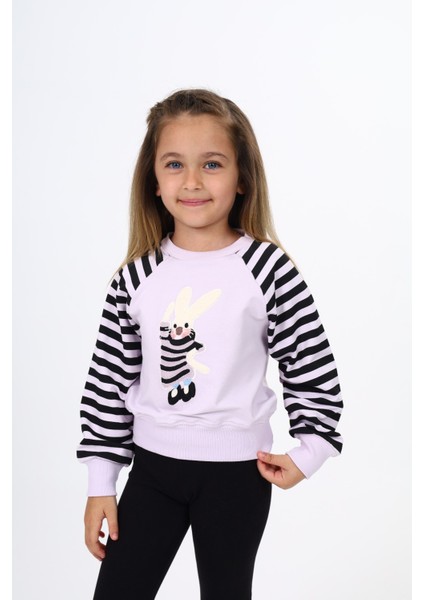 Kız Çocuk Nakışlı Sweatshirt