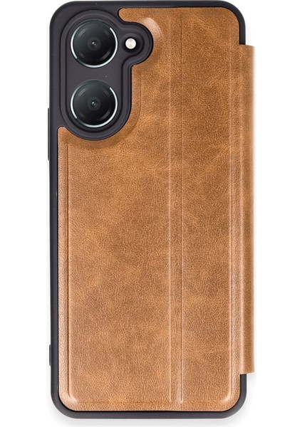 Vivo Y18 Kılıf Flip Cover - Taba