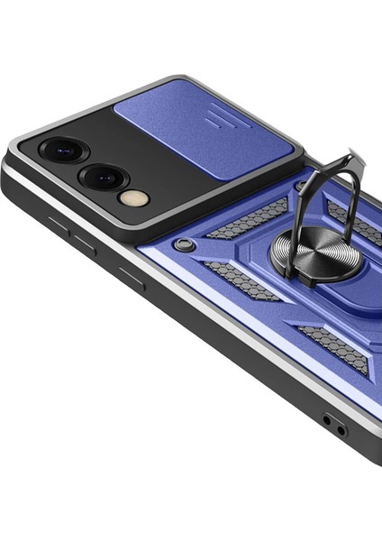 Samsung Galaxy S25 Edge Pars Lens Yüzüklü Silikon - Lacivert fırsatları