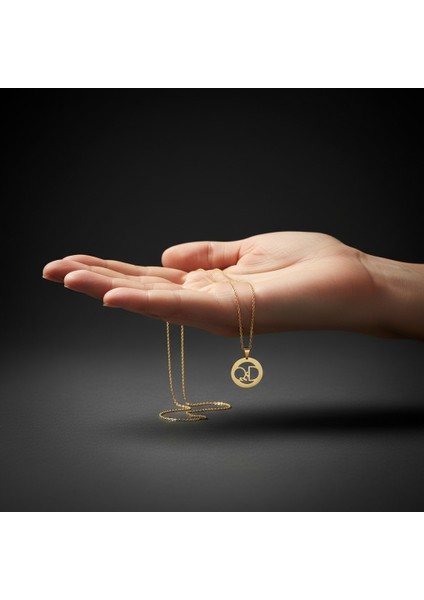 8 Ayar Altın Kolye Ucu D&q GM11028 0.5 gr fiyatları