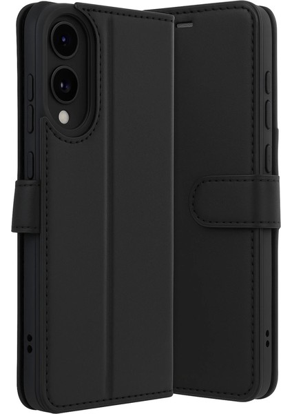 Samsung Galaxy S25 Edge Trend S Plus Kapaklı Kılıf - Siyah