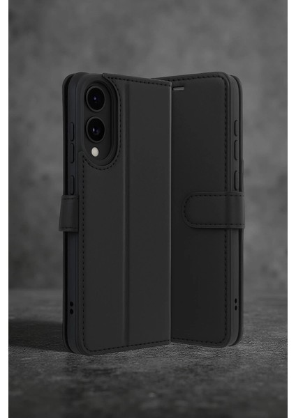 Samsung Galaxy S25 Edge Trend S Plus Kapaklı Kılıf - Siyah fiyatları