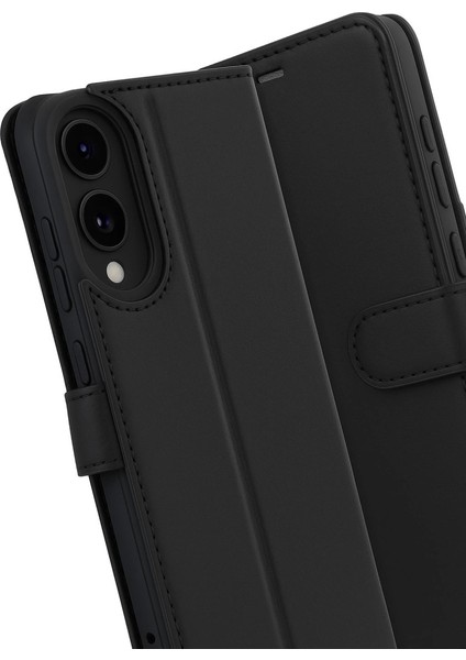 Samsung Galaxy S25 Edge Trend S Plus Kapaklı Kılıf - Siyah indirimleri