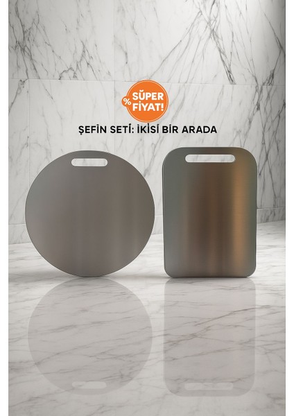 2'li Çelik Kesme Tahtası