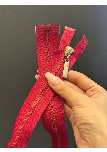 64X4 cm Dişli Kırmızı Fermuar fiyatları