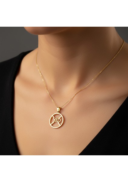 8 Ayar Altın Kolye Ucu D&y GM11126 0.5 gr