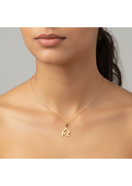 8 Ayar Altın Kolye Ucu E&p GM11259 0.5 gr