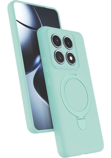 Xiaomi Mi 14T Pro Regal Magsafe Standlı Kapak - Su Yeşili
