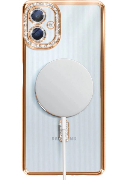 Samsung Galaxy A06 Joke Simli Magneticsafe Kılıf - Gold indirimleri