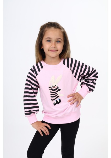Kız Çocuk Nakışlı Sweatshirt