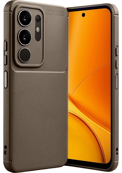 Vivo Y29 4g Auto Focus Karbon Kapak - Kahverengi