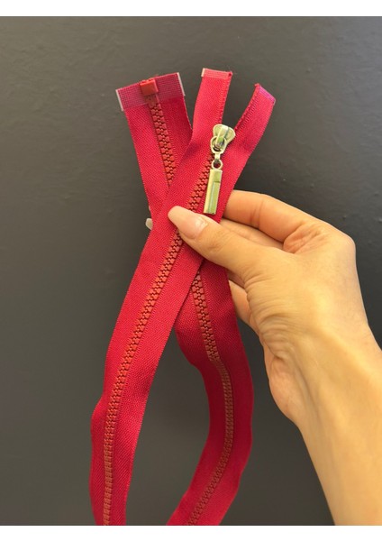 64X4 cm Dişli Kırmızı Fermuar fırsatları
