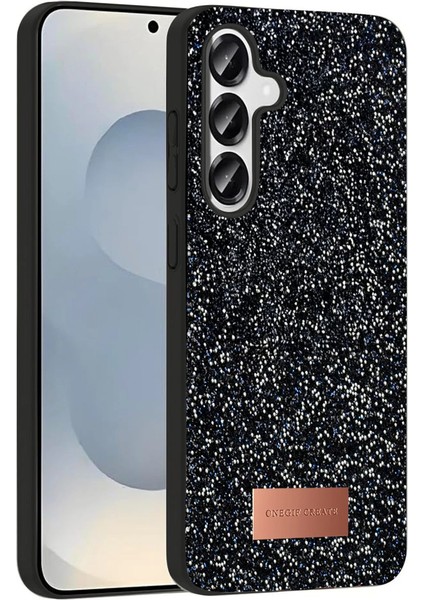 Onegif Samsung Galaxy S25 Plus Bright Simli Kapak - Siyah