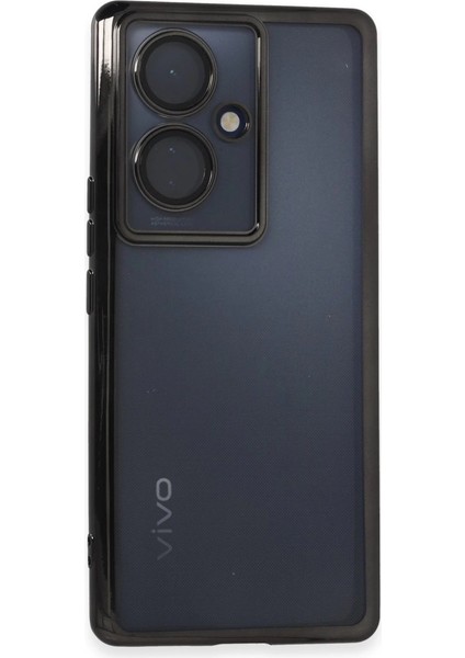 Vivo V29 Lite Kılıf Razer Lensli Silikon - Siyah