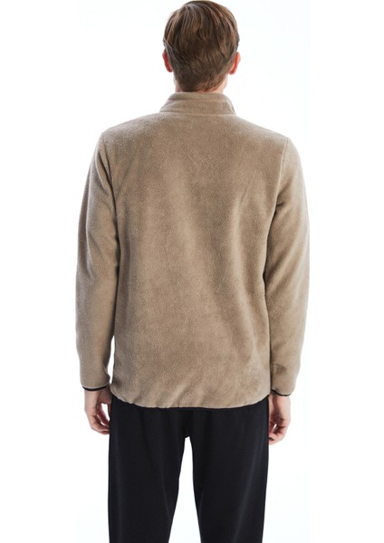 Yeni Sezon Dik Yaka Uzun Kollu Polar Erkek Fermuarlı Sweatshirt fırsatları