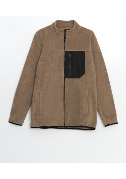 Yeni Sezon Dik Yaka Uzun Kollu Polar Erkek Fermuarlı Sweatshirt indirimleri