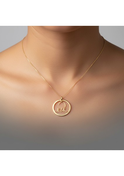 8 Ayar Altın Kolye Ucu E&k GM11204 1 gr