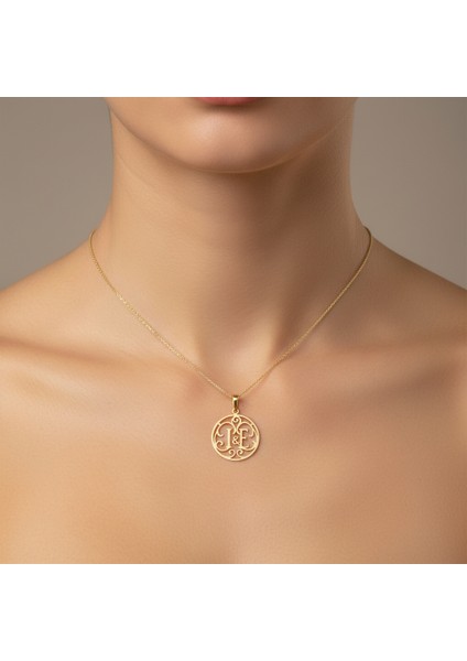 8 Ayar Altın Kolye Ucu E&ı GM11191 0.5 gr