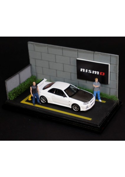 1/64 Parking Lot Diorama Display Case. (Araç Dahil Değildir)