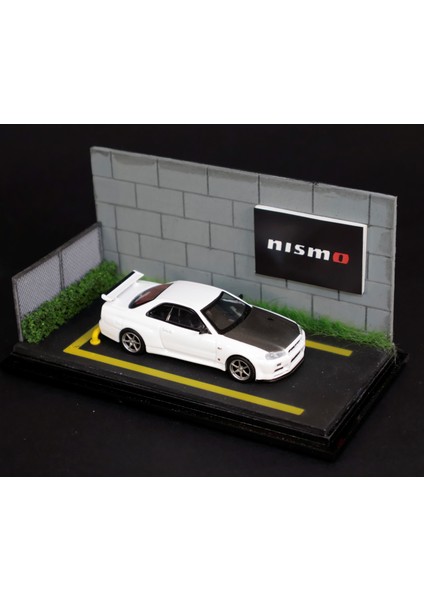 1/64 Parking Lot Diorama Display Case. (Araç Dahil Değildir)
