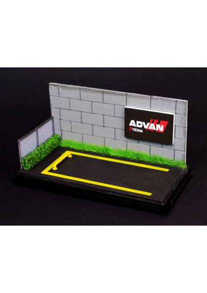 1/64 Parking Lot Diorama Display Case. (Araç Dahil Değildir)