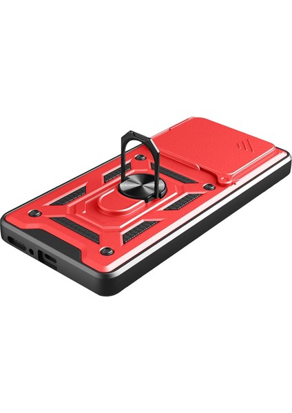 Xiaomi Redmi Note 14 4g Pars Lens Yüzüklü Silikon - Kırmızı fırsatları