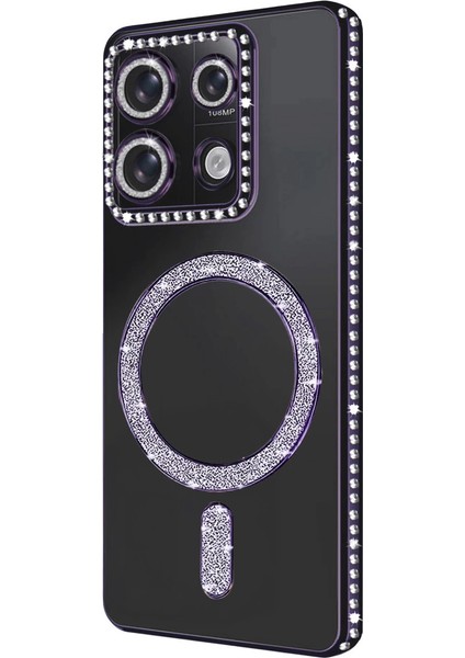 Xiaomi Redmi Note 13 Pro 4g Joke Simli Magneticsafe Kılıf - Derin Mor modelleri