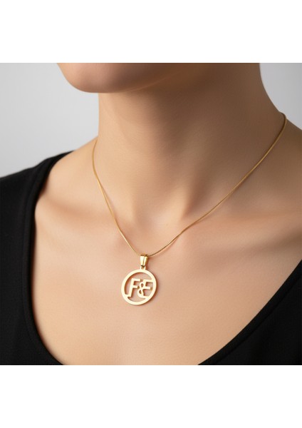 8 Ayar Altın Kolye Ucu E&f GM11146 1 gr