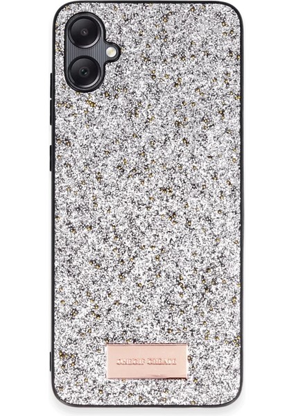 Onegif Samsung Galaxy A05 Bright Simli Kapak - Gümüş