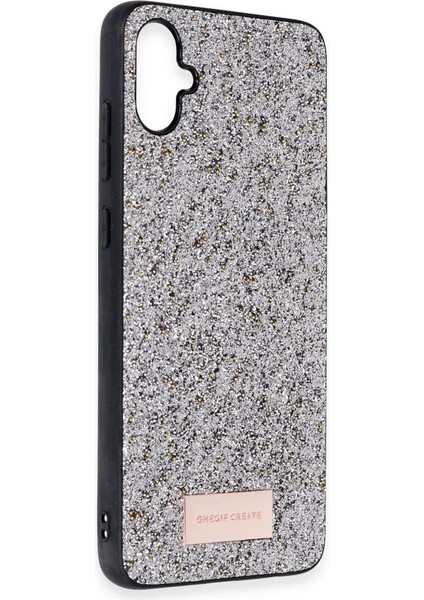 Onegif Samsung Galaxy A05 Bright Simli Kapak - Gümüş fiyatları