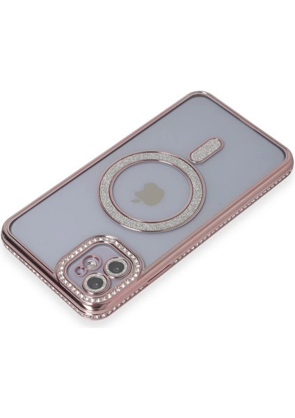 Iphone 11 Kılıf Joke Simli Magneticsafe Kılıf - Pembe fiyatları