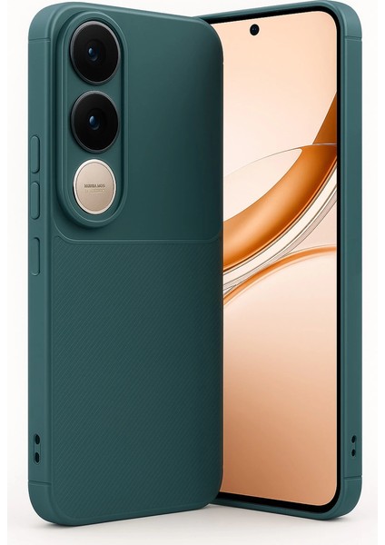 Vivo V50 Lite 4g Auto Focus Karbon Kapak - Koyu Yeşil