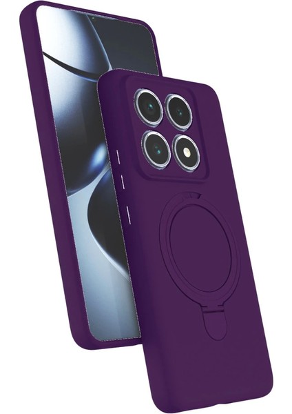 Xiaomi Mi 14T Pro Regal Magsafe Standlı Kapak - Derin Mor