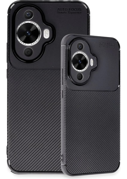 Huawei Nova 12S Kılıf Auto Focus Karbon Kapak - Siyah modelleri