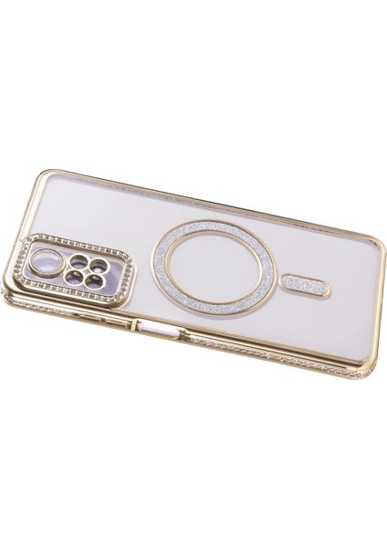 Xiaomi Redmi Note 12 Pro 4g Joke Simli Magneticsafe Kılıf - Gold fırsatları