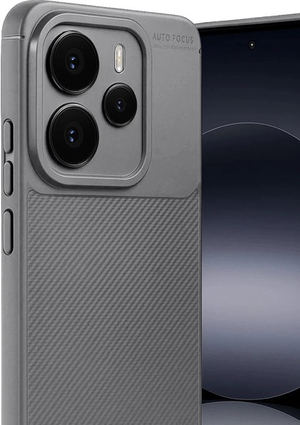Xiaomi Note 14 5g Auto Focus Karbon Kapak - Gri modelleri