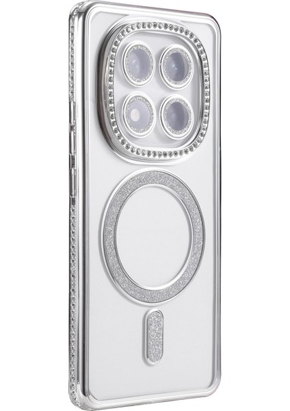 Xiaomi Redmi Note 14 Pro 5g Joke Simli Magneticsafe Kılıf - Gümüş modelleri