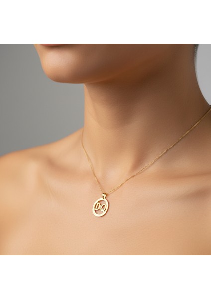 14 Ayar Altın Kolye Ucu D&q GM11032 1 gr