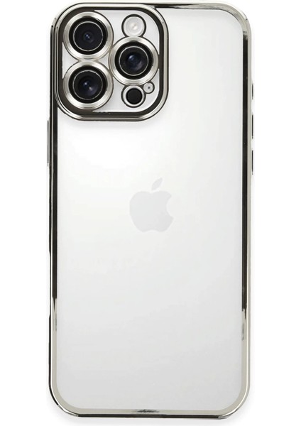 Iphone 16 Pro Kılıf Razer Lensli Silikon - Gümüş