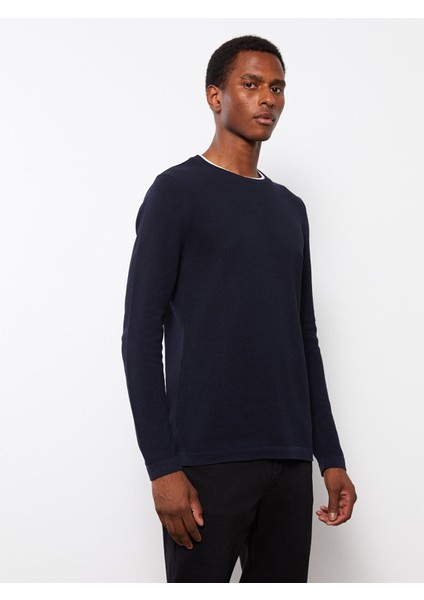 Yeni Sezon Bisiklet Yaka Uzun Kollu Ince Erkek Triko Kazak