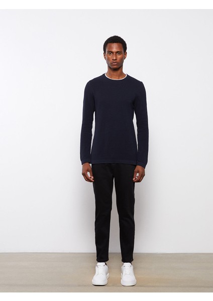 Yeni Sezon Bisiklet Yaka Uzun Kollu Ince Erkek Triko Kazak modelleri