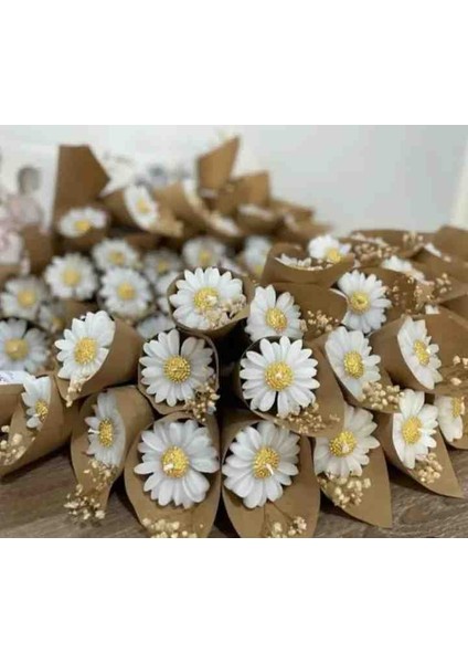 Söz Nişan Kına Düğün Için Hediyelik Papatya Mum