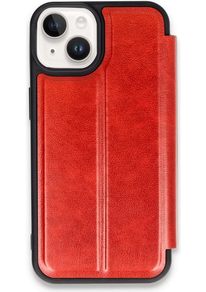 Iphone 14 Kılıf Flip Cover - Kırmızı