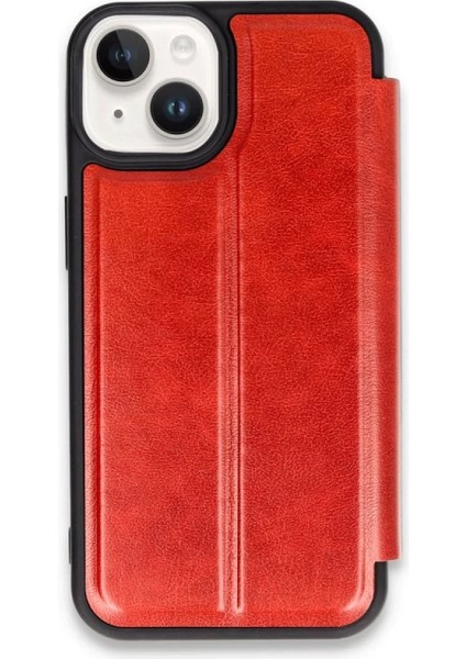 Iphone 15 Kılıf Flip Cover - Kırmızı